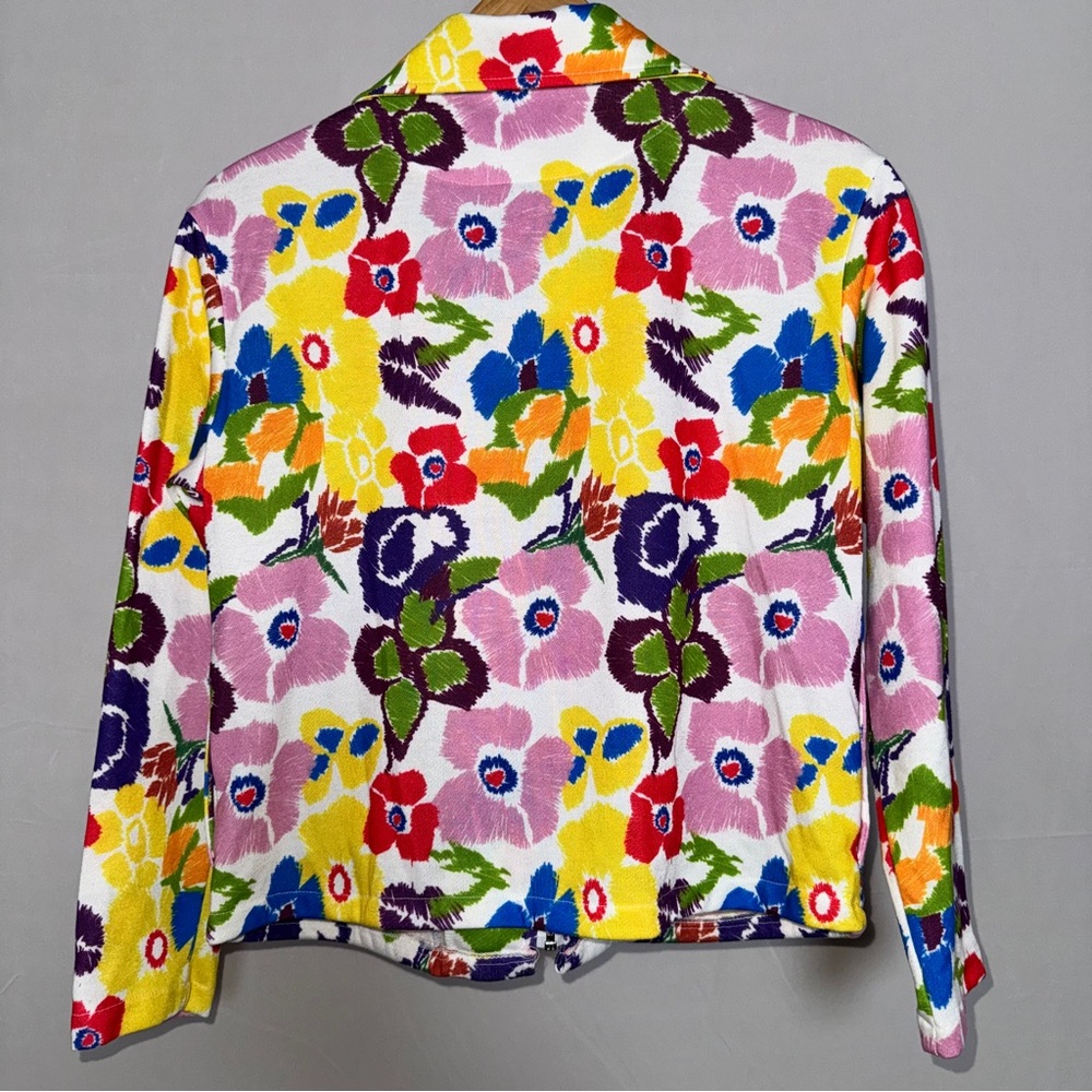Trisha Tyler‎ Floral Multicolor Women's Jacket Art to Wear Shirt Pockets M - Picture 5 of 10